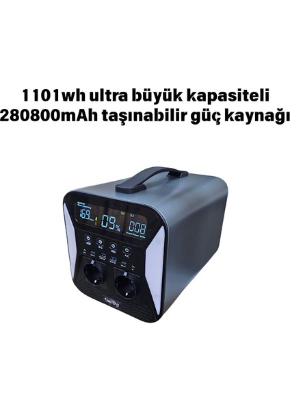 1101WH (280800MAH) Taşınabilir Güç Istasyonu (Ithalatçı Garantili)