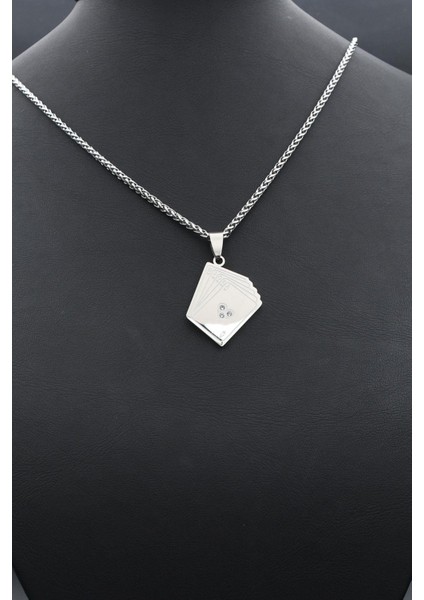 Iskambil Oyun Kağıdı Motifli Kolye Paslanmaz Çelik Zincir 902299 fırsatları