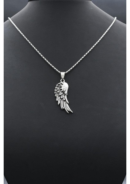 Kanat Motifli Kolye Paslanmaz Çelik Zincir 902284 fırsatları