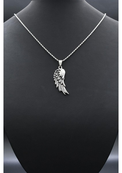 Kanat Motifli Kolye Paslanmaz Çelik Zincir 902284 indirimleri