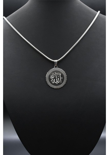 Allah Yazlı Kolye Paslanmaz Çelik Zincir 902294 indirimleri