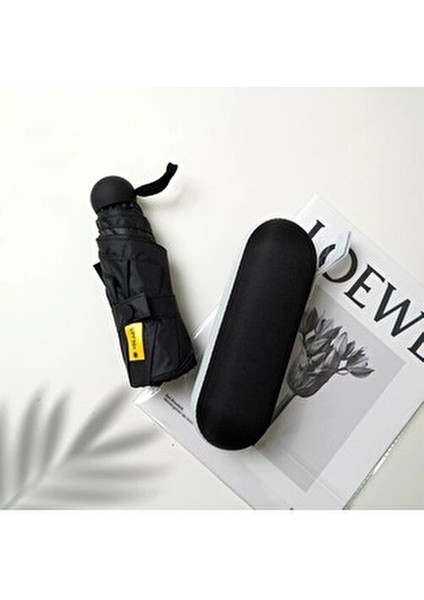 Kapsül Çantalı Özel Kılıf Hediyeli Kapsül Şemsiye, Cep Şemsiye , Mini Şemsiye, Çanta Şemsiye