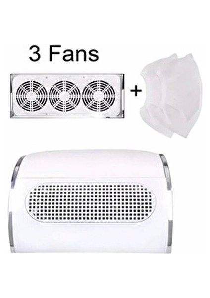 Protez Tırnak Toz Toplama Makinesi Cihazı 3 Motorlu 40 Watt modelleri