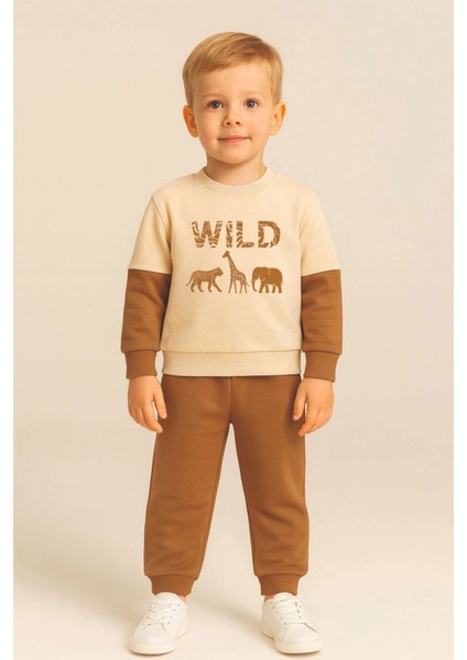 Wild Baskılı Parçalı Erkek Bebek Takım 20104