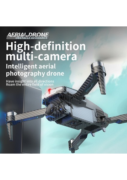 Aerial Drone HD Coklu Kamera, Brushless, Optical Flow, 20 dk Ucus, 100 m, Obstacle Avoidance
