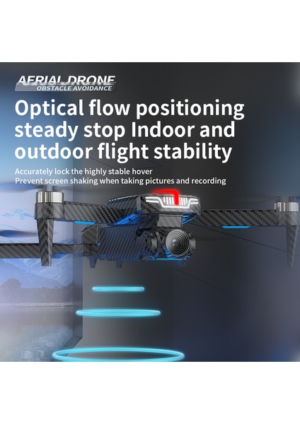 Aerial Drone HD Coklu Kamera, Brushless, Optical Flow, 20 dk Ucus, 100 m, Obstacle Avoidance