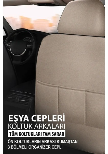 Mini Countryman (R60) Cooper D 2.0 (112 Hp) All4 2010 Uyumlu Deri Serisi Bej Oto Kılıfı Tam Set indirimleri