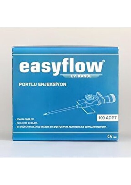 Mavi Branül 22G 100'lü Paket Veteriner Klinik Kullanımı için Uygun fiyatları