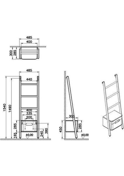 66159 Sento Havluluk 50 Cm, Bir Çekmeceli fiyatları