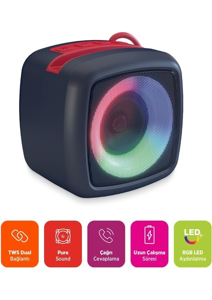 FS105 Taşınabilir Şarjlı Kablosuz Bluetooth Hoparlör Speaker 1200 Mah Siyah indirimleri