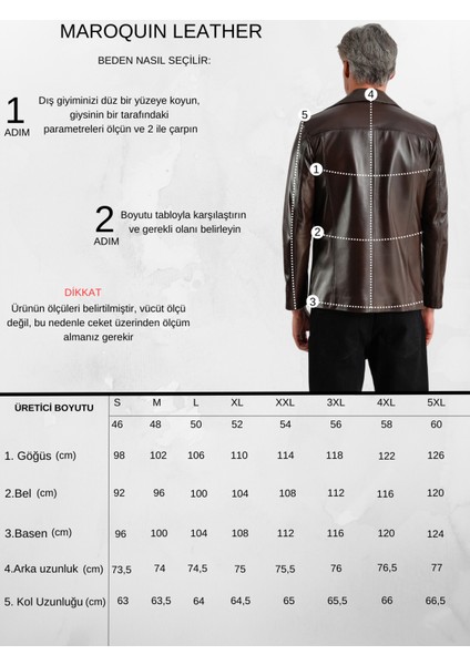 Rahel Erkek Hakiki Deri Mont indirimleri