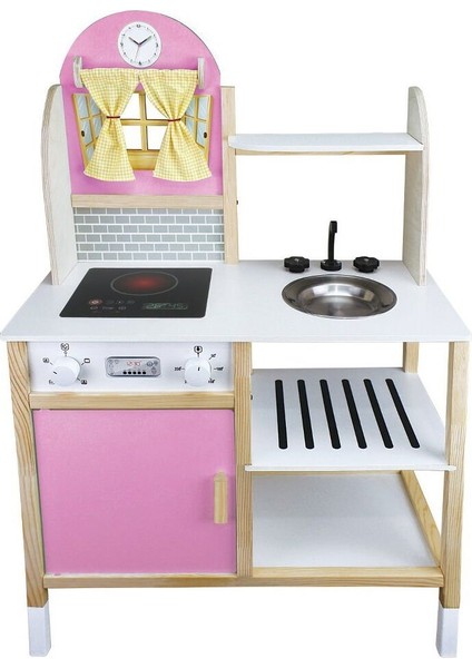 T1012 Ahşap Mutfak Pembe Ledsiz modelleri