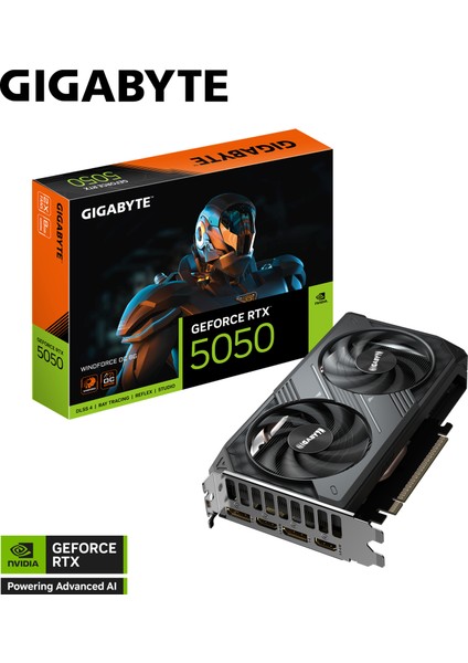 Gıgabyte Geforce Rtx 5050 Wındforce Oc 8gb Gddr6 128-BIT Nvıdıa Ekran Kartı