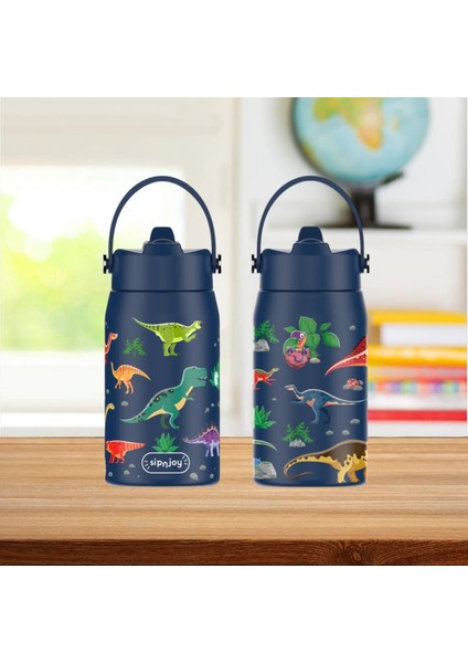 - Lil'straw Çocuk Su Termosu | 420 ml - Dino Roar fırsatları