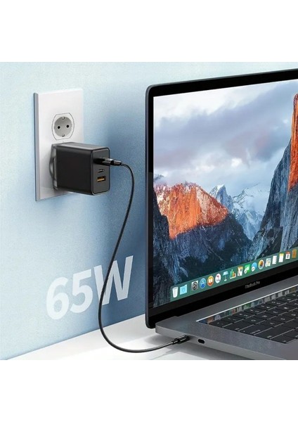 65W Hızlı Şarj Edebilen Type C Uçlu Şarj Aleti (5224) fiyatları