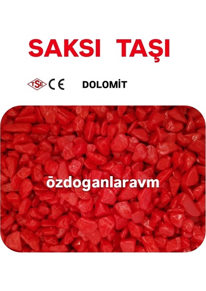 Dolomit Saksı Peyzaj Bahçe Kırmızı 2kg Taş fiyatları