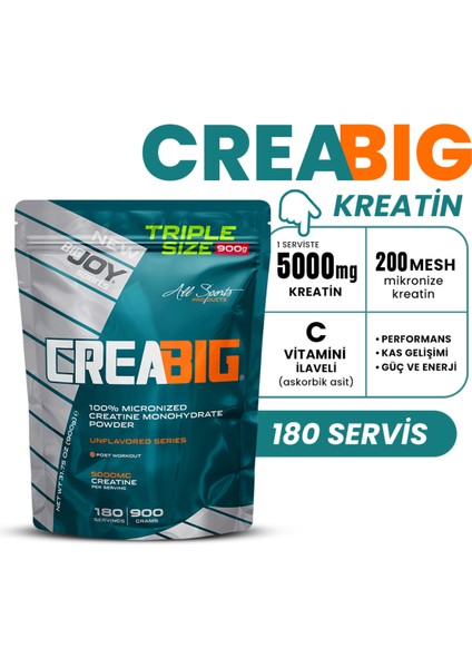Creabig Powder Creatine Monohydrate Micronized 900 gr fırsatları