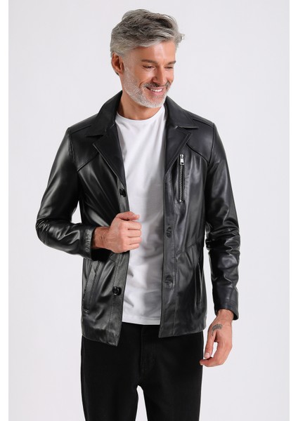 Rahel Erkek Hakiki Deri Mont modelleri