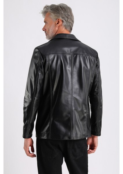 Rahel Erkek Hakiki Deri Mont