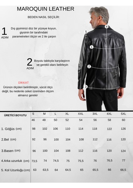 Rahel Erkek Hakiki Deri Mont