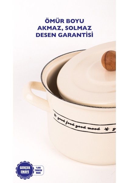 Mood Emaye Yoğurt Fırın Haşlama Tenceresi 22CM 4litre fiyatları