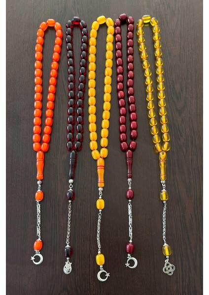 5'li Büyük Boy Epoksi Toz Kehribar Tesbih fiyatları