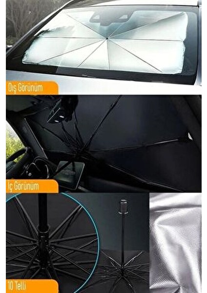 Tüm Araçlar Için Araba Ön Cam Güneşlik Katlanabilir Güneşlik Şemsiye Ön Cam Gölgelik Esnek modelleri