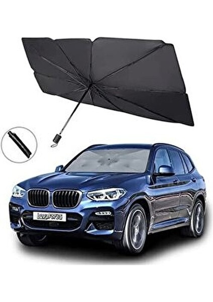 Tüm Araçlar Için Araba Ön Cam Güneşlik Katlanabilir Güneşlik Şemsiye Ön Cam Gölgelik Esnek