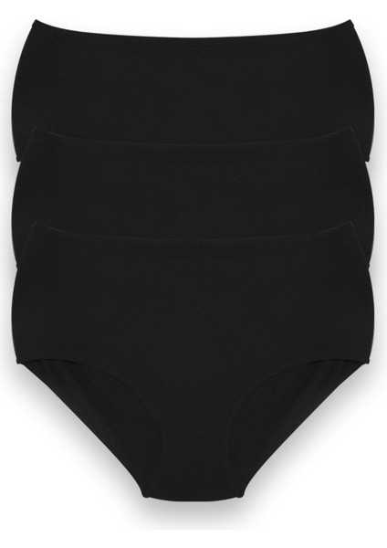 Kadın Ekstra Battal Külot - 3 Adet Siyah - 9xl