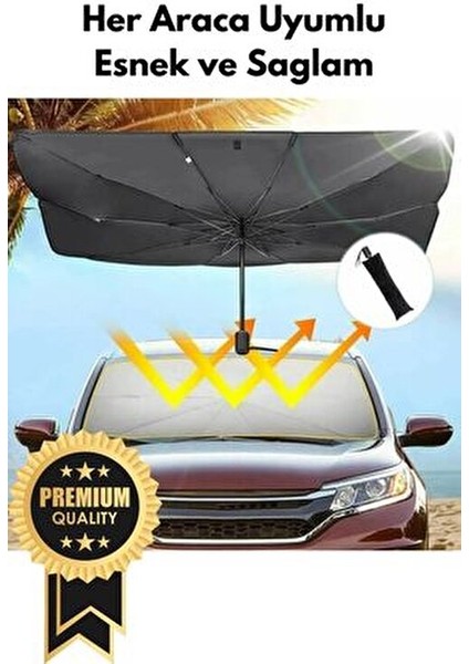 Tüm Araçlar Için Araba Ön Cam Güneşlik Katlanabilir Güneşlik Şemsiye Ön Cam Gölgelik