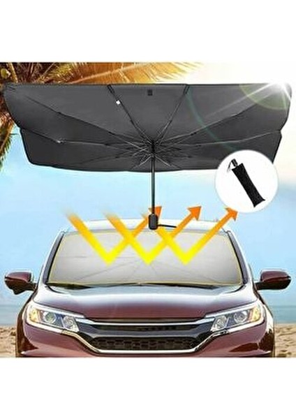 Tüm Araçlar Için Araba Ön Cam Güneşlik Katlanabilir Güneşlik Şemsiye Ön Cam Gölgelik