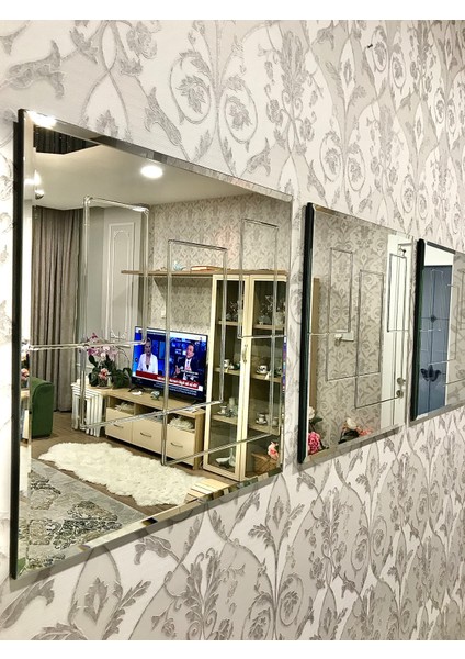 Dekoratif Üçlü Set Duvar Aynası modelleri