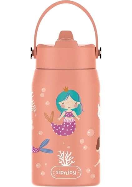 - Lil'straw Çocuk Su Termosu | 420 ml - Mermaid Dream