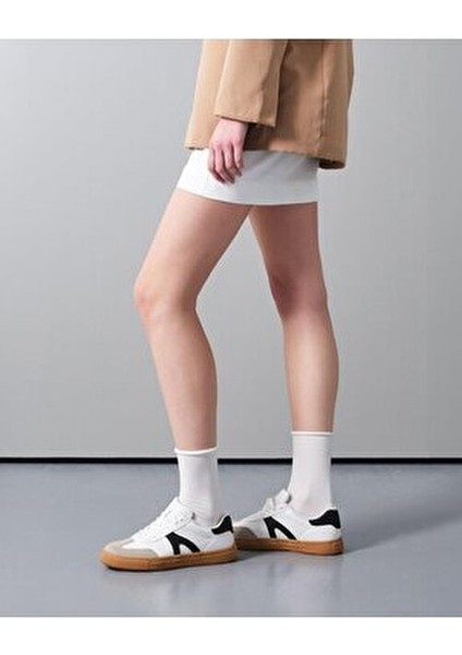 3'lü Roll Top Lastiksiz Kadın Beyaz Bambu Soket fiyatları