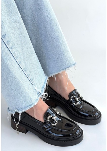 Ertin Siyah Rugan Oxford Ayakkabı fırsatları