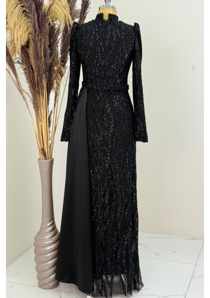 Eslina Tesettür Abiye Siyah modelleri