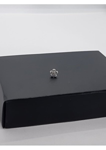 925 Ayar Gümüş Zirkon Taşlı ''papatya'' Hızma ( 5 mm ) indirimleri