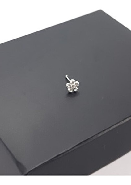 925 Ayar Gümüş Zirkon Taşlı ''papatya'' Hızma ( 5 mm )