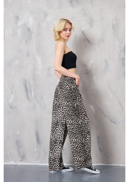 Kadın Leopar Baggy Pantolon fiyatları