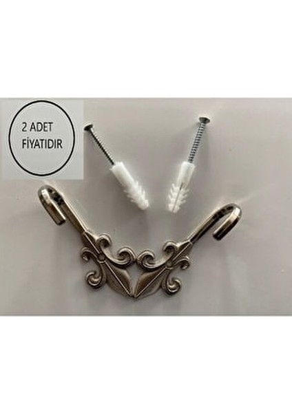 Renso Fon Perde Bağlama Demiri Askı Aparatı Metal 2 Adet Şık Görünüm ve Modern Tasarım fırsatları