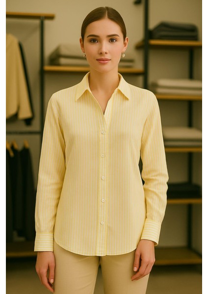 Sarı Oversize Kadın Gömlek fiyatları
