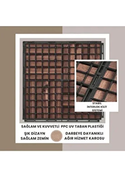 Runnen Akasya Ağacı Yer Karosu 9 Adet Bahçe Banyo Deck Ahşap Karo Masif Yer Döşemesi Balkon Deck modelleri