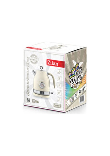 ZLN1184 Retro Su Isıtıcısı | 1,7 L. | Kattle | 2200W | 360° Kablosuz Tasarım