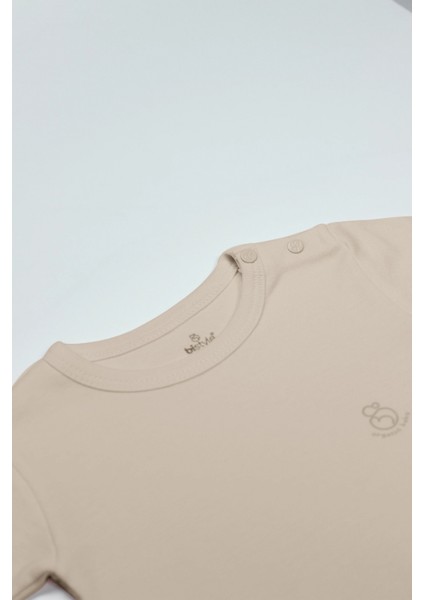 Bistyle Organik Natural Basic Style Yarım Kol Body BS17103 Bej fiyatları
