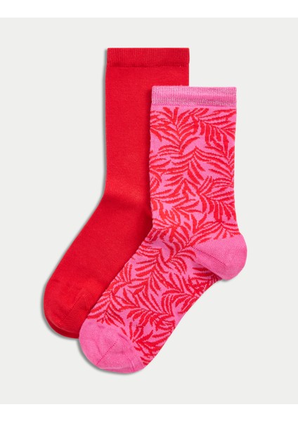 2'li Sumptuously Soft™ Bilek Boy Çorap modelleri