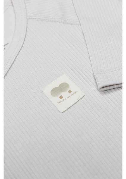 Bistyle Organic Modal Flying Balloons Kruvaze Uzun Kol Body BS17121 Bej fiyatları