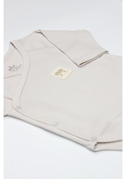 Bistyle Organic Modal Flying Balloons Kruvaze Uzun Kol Body BS17121 Bej fırsatları