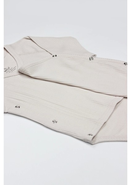 Bistyle Organic Modal Flying Balloons Kruvaze Uzun Kol Body BS17121 Bej indirimleri