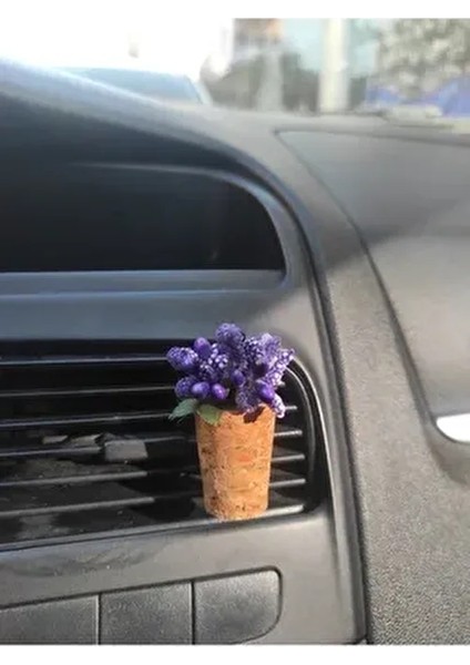 Mu Craft Mor Çıtır Çiçek Araç Içi Klima Koku Difüzörü Klipsli (Kokusuz)