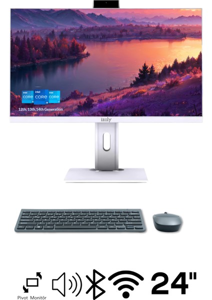 P704 İ7-10700 16GB 512GB 24" Fhd Webcam Pivot All In One Bilgisayar